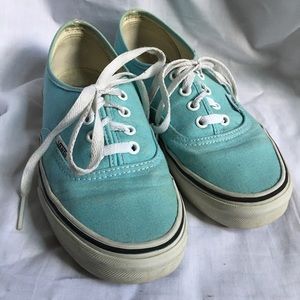 Light Blue Vans Low Tops
